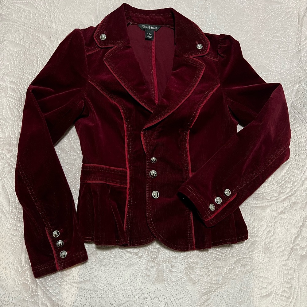 White House Black Market jacket small size color Maroon